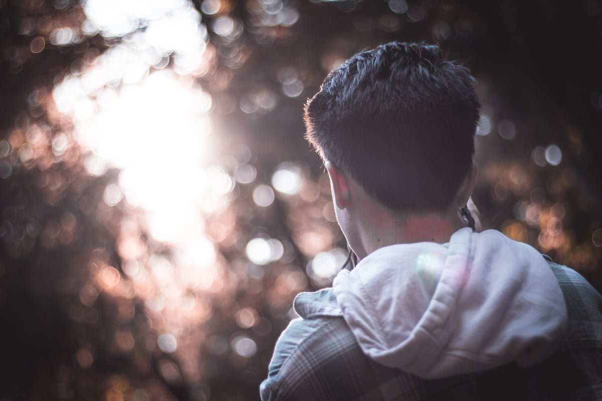 Back View of Young Man